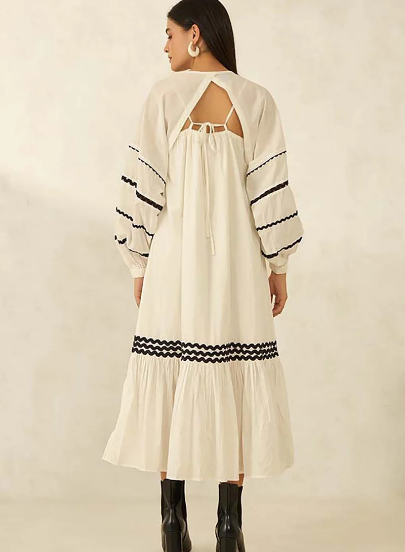 Virgio VIRGIO 100% Cotton Shrug With Puff Sleeves