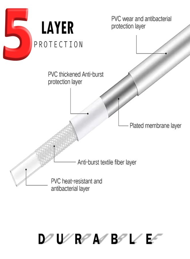 Acetap Grohe Type Silverflex Shower Hose Twistfree 1 Meter, Silver Colour, Pack Of 1 - Image 3
