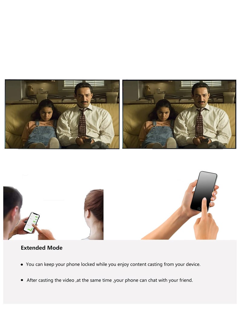 محول عرض HDMI لاسلكي، دونجل ميراكاست، مع كابل HDMI، لبث يوتيوب، انعكاس شاشة HDMI لاسلكيًا، يستخدم لبث/انعكاس Android إلى التلفزيون/جهاز العرض/الشاشة - Image 5