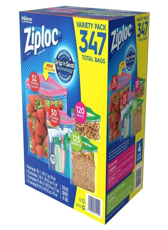 Ziploc أكياس زيبلوك المتنوعة، 347 عبوة - Image 3
