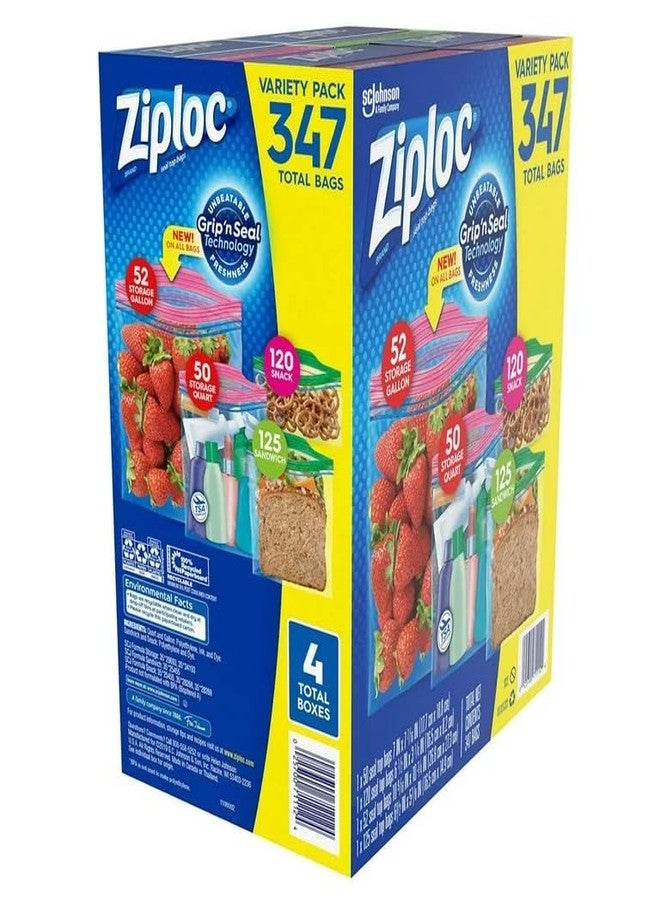 Ziploc أكياس زيبلوك المتنوعة، 347 عبوة - Image 2