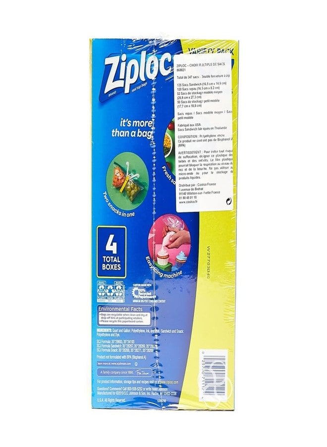 Ziploc أكياس زيبلوك المتنوعة، 347 عبوة - Image 5
