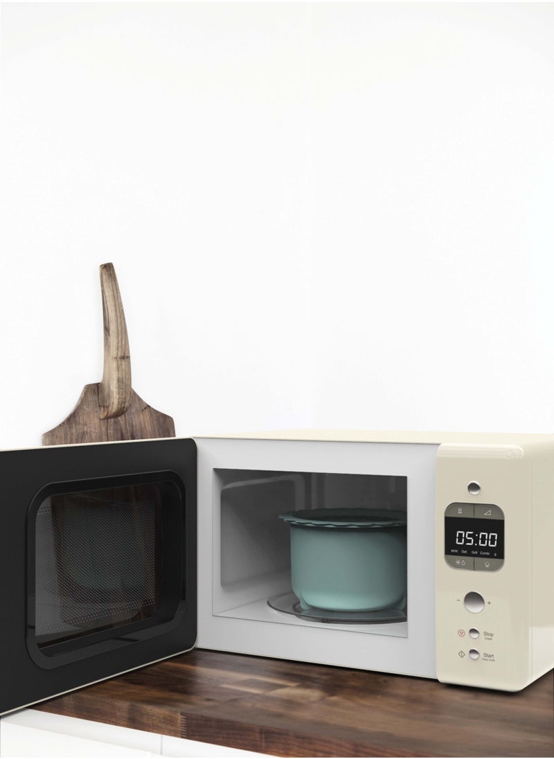 Biesse Plastic Multipurpose Pot For Microwave Color Light Green 1.3L  - Image 3