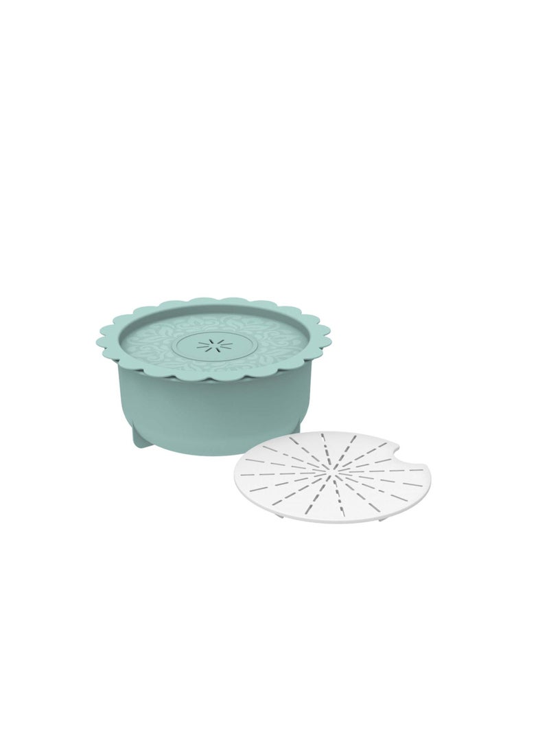 Biesse Plastic Multipurpose Pot For Microwave Color Light Green 1.3L  - Image 1