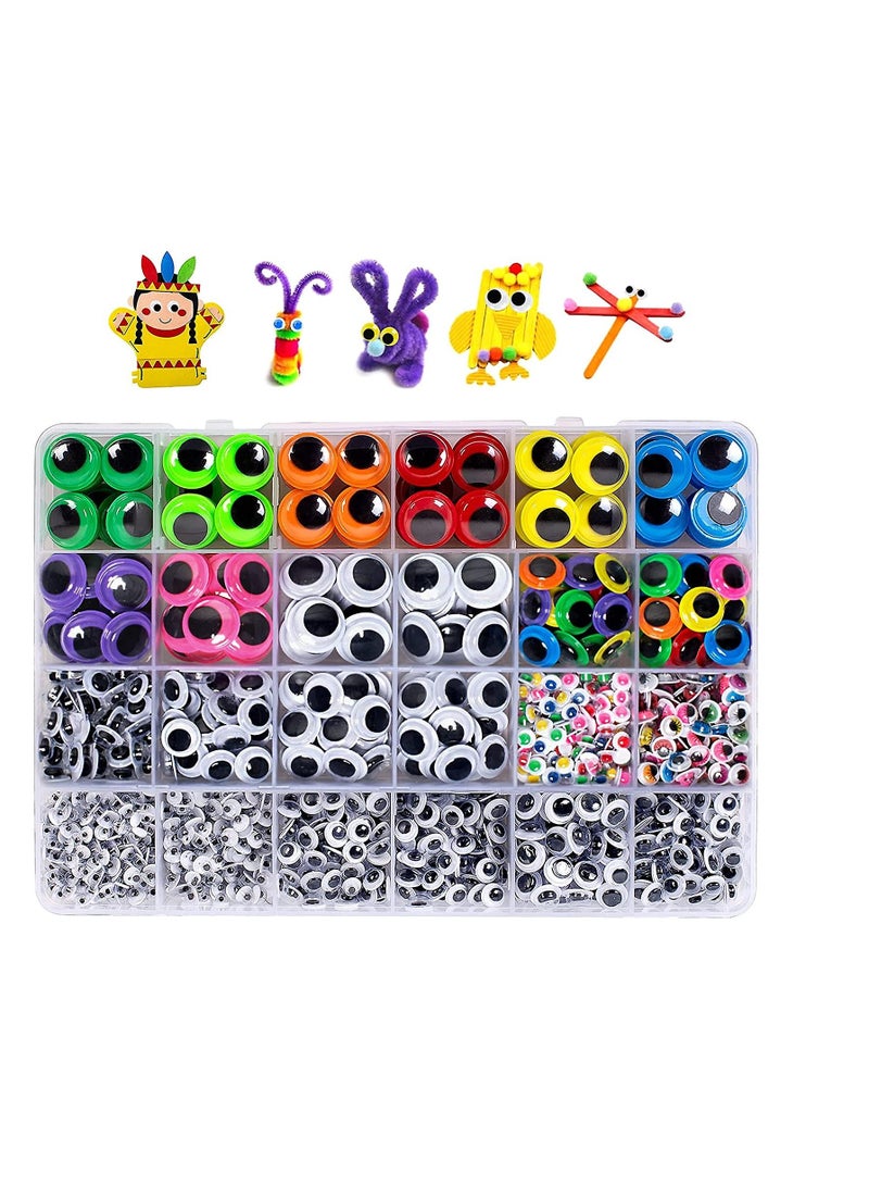 ليبرا 100 قطعة من عيون كرافتي 5 مم، ألوان متعددة الألوان - Image 1