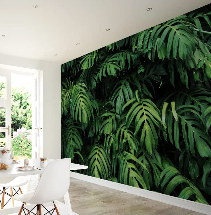 MFWFM Tropical Monstera Wallpaper Banana Leaf Wall Mural Wallpaper for Living Room Bedroom TV Background Wall Covering(Not Peel n' Stick) - Image 3