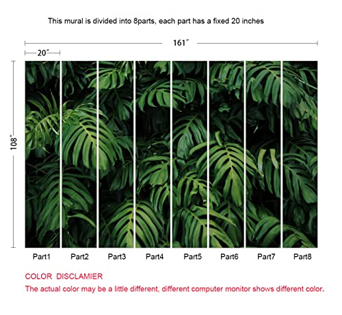 MFWFM Tropical Monstera Wallpaper Banana Leaf Wall Mural Wallpaper for Living Room Bedroom TV Background Wall Covering(Not Peel n' Stick) - Image 5