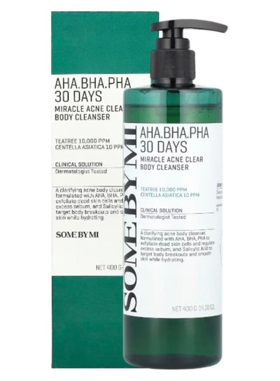 Some by Mi Aha. Bha. Pha 30 Days Miracle Acne Clear Body Cleanser, 14.10 Oz Green 400grams