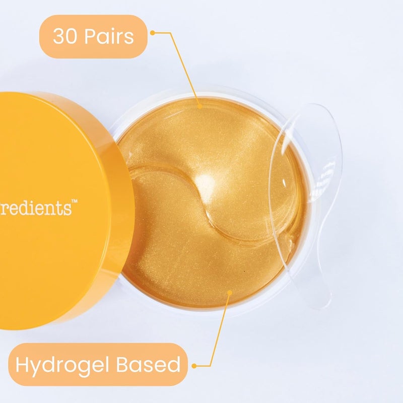 masque Bar My Ingredients Gold Snail Mucin Hydrogel Eye Patches 30 Pairs Dark Circle and Puffy Eye Treatment Energizing Solution for Tired Eyes Korean Under Eye Patches for Dark Circles and Undereye Bags - Image 3