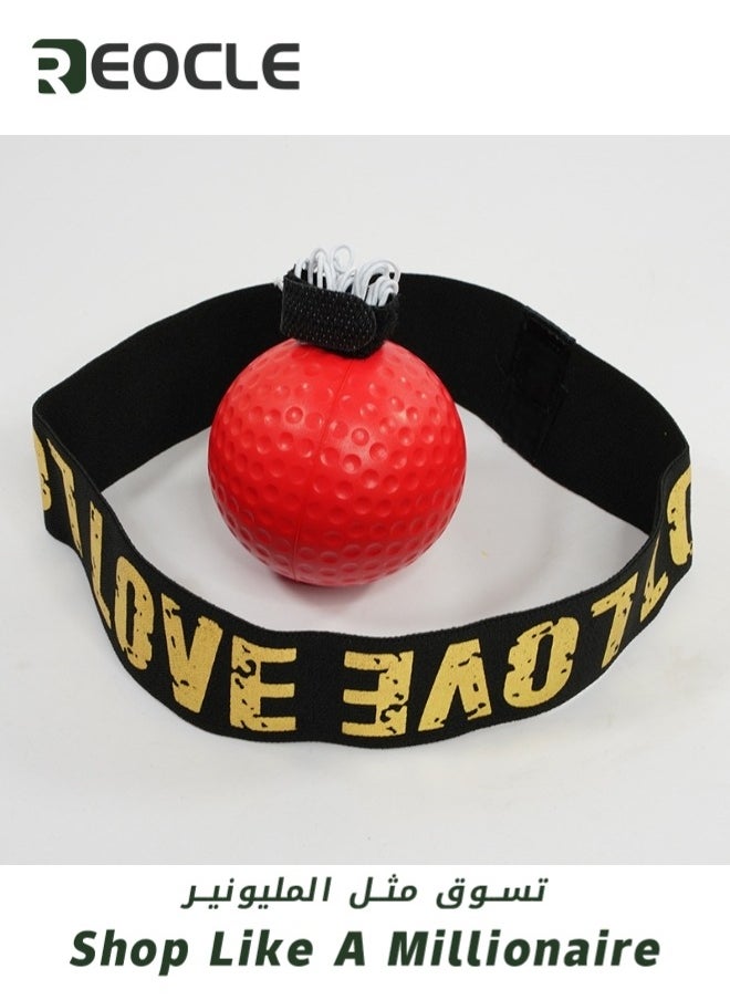 REOCLE Boxing Reflex Ball Boxing Training Ball with Headband Perfect for Reaction & Agility & Punching Speed & Fight Skill & Hand Eye & Coordination Training  - Image 2