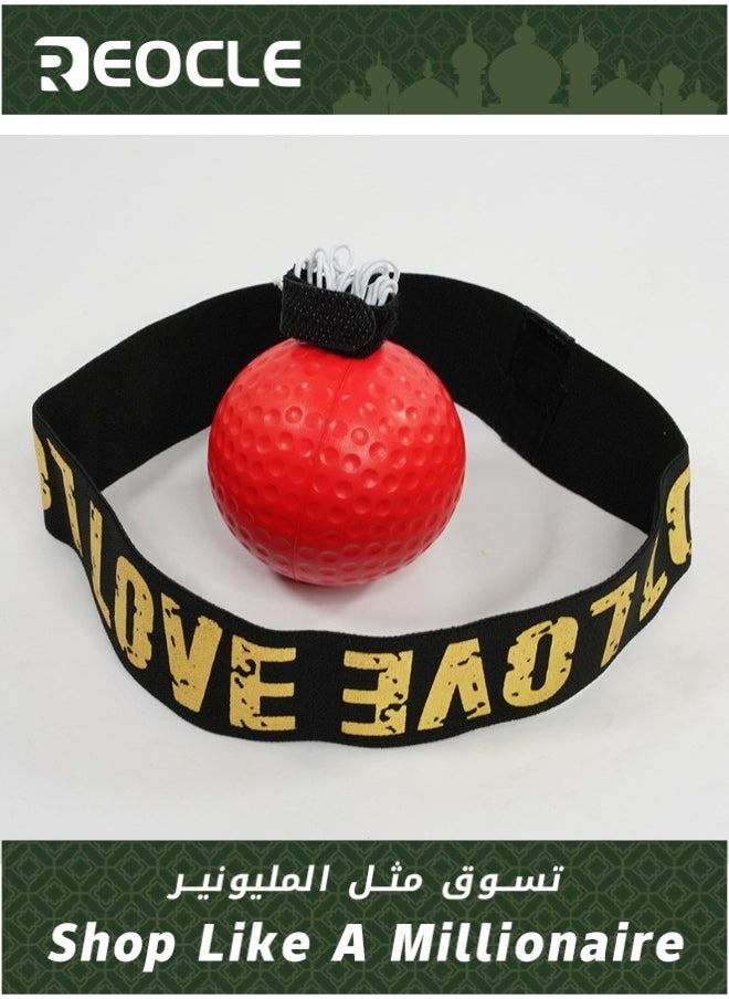 REOCLE Boxing Reflex Ball Boxing Training Ball with Headband Perfect for Reaction & Agility & Punching Speed & Fight Skill & Hand Eye & Coordination Training  - Image 1
