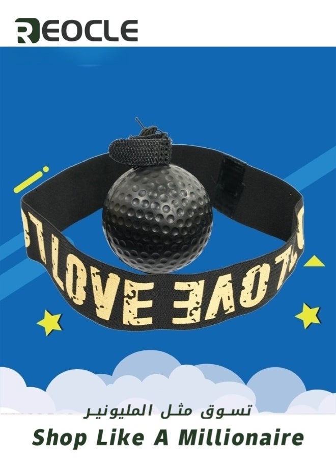REOCLE Boxing Reflex Ball Boxing Training Ball with Headband Perfect for Reaction & Agility & Punching Speed & Fight Skill & Hand Eye & Coordination Training  - Image 5