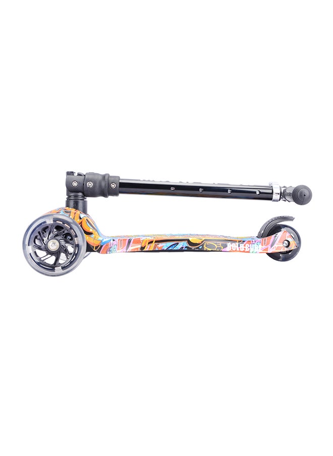 BoldCube 3 Wheel Scooter Big Fold Street Graffiti, Foldable Handlebar Kids Kick Scooter  - Image 2