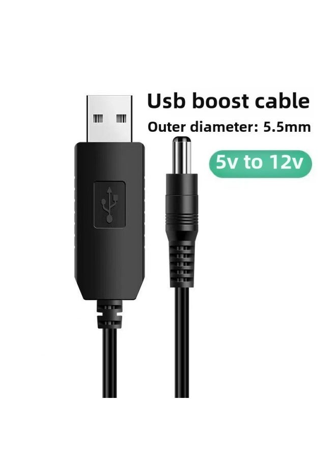 ماركة غير محددة - كابل طاقة USB Boost 9V12V Router Cat مناسب للمنزل الصغير Tmall Genie Sugar Speaker شحن Treasure - اللون: 12 فولت 3.5 × 1.35 واجهة [رأس مستقيم 1 متر] - Image 1