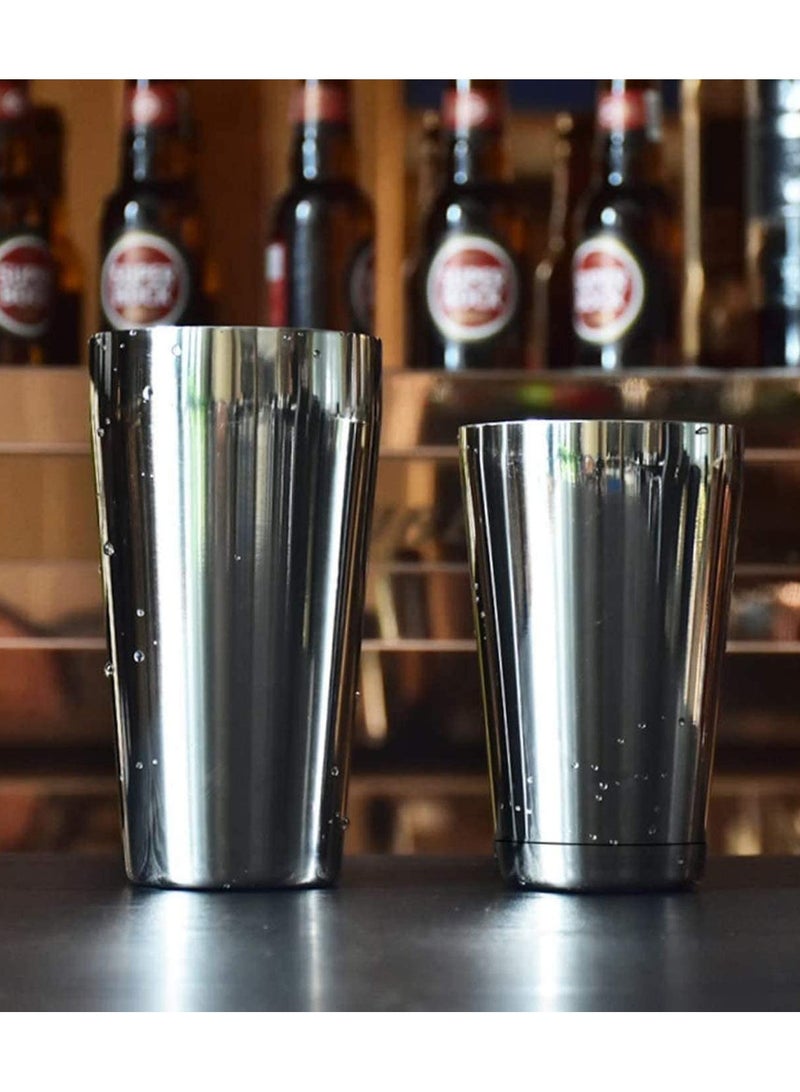 SYOSI Boston Cocktail Shaker, 2-Piece All Stainless Steel Boston Shaker Tins, 18oz Weighted and 26oz Unweighted Boston Cocktail Shaker Bar Set for Professional Bartenders and Home Cocktail Lovers - Image 3
