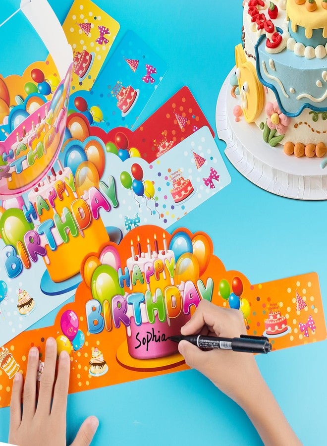 DimiGlobal Birthday Crowns for Kids - 36 PCS Colorful Paper Crowns,Birthday Party Hats for Classroom,Party Supplies for Teachers & Students - Image 2