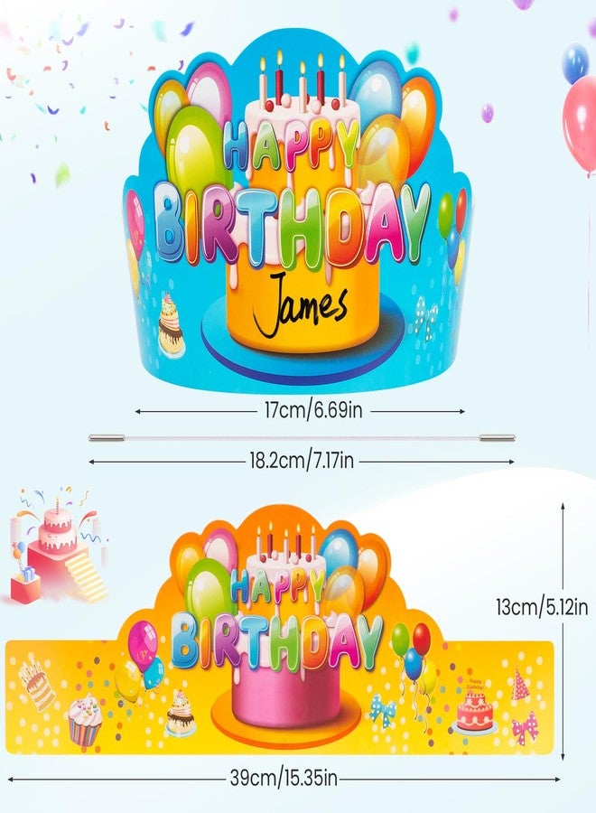 DimiGlobal Birthday Crowns for Kids - 36 PCS Colorful Paper Crowns,Birthday Party Hats for Classroom,Party Supplies for Teachers & Students - Image 3