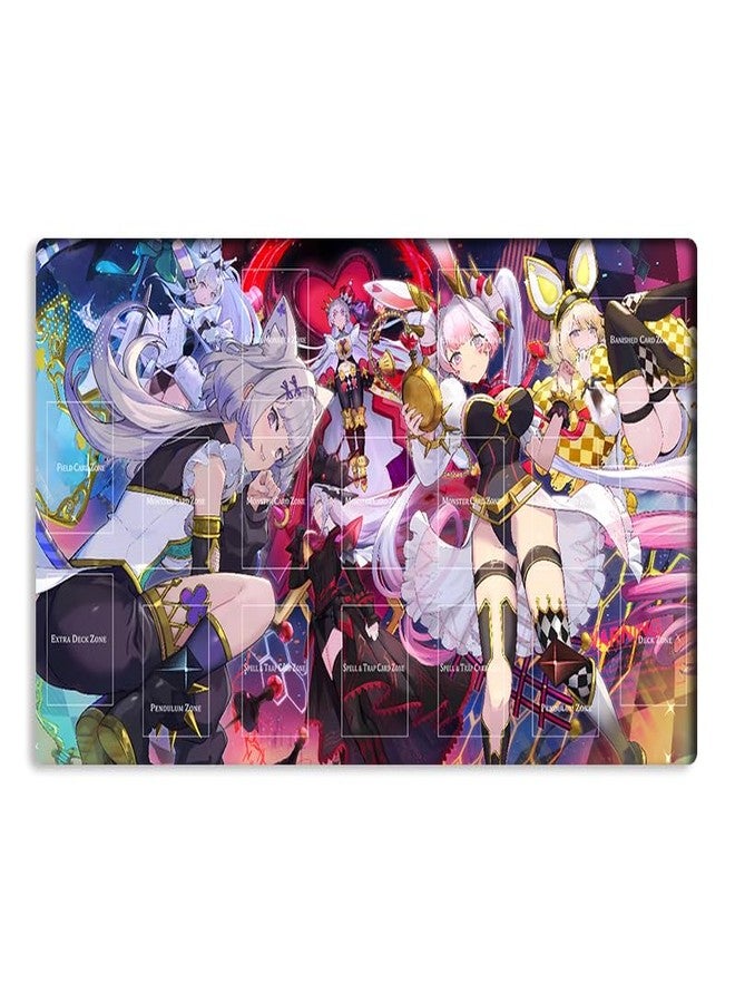 Mlikemat بساط لعب جديد من Mlikemat، بساط لعب Malice P White Rabbit TCG OCG CCG، بساط ماوس مع مناطق + حقيبة (YG001-344-A) - Image 1