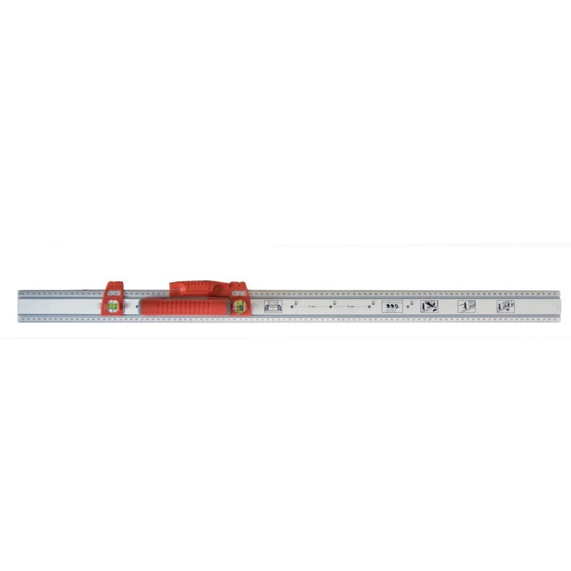 Kapro - 314 Set & Match Ruler - Layout and Marking Tool - Sliding Vials with â…› English Gradations - Includes Two Slide & Lock Vials, Zero-Center Scale, and Anti-Slip Feature - Aluminium - 48 Inch - Image 2