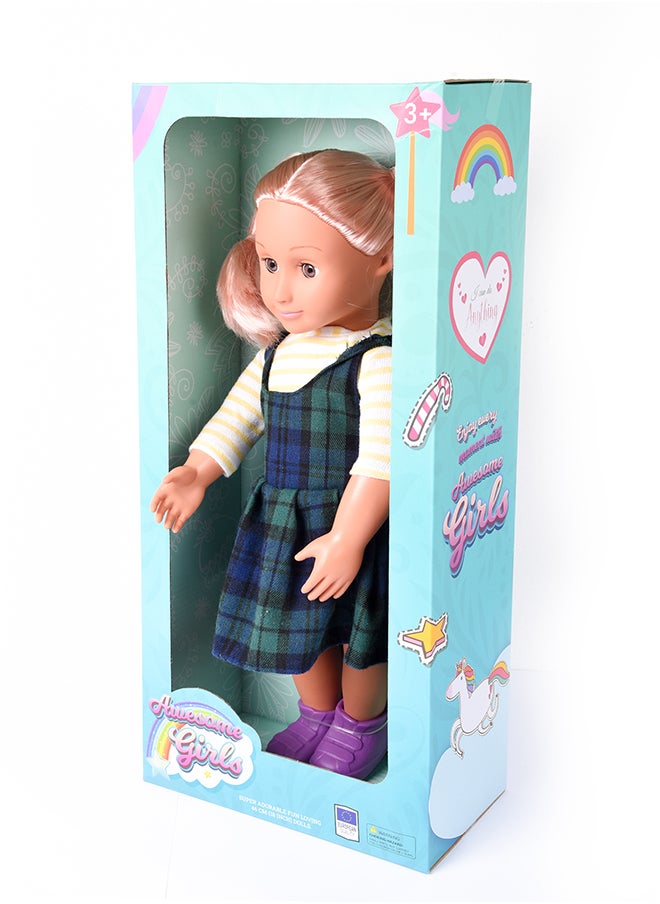 AWESOME GIRLS - Awesome Girls Cheryl Doll 18 Inch | Fashion Doll with Inset Eyes, High-Quality Rooted Hair, and Trendy Outfit | Perfect for Styling, Dressing & Imaginative Play | Hypoallergenic, Non-Toxic, BPA-Free - Image 1