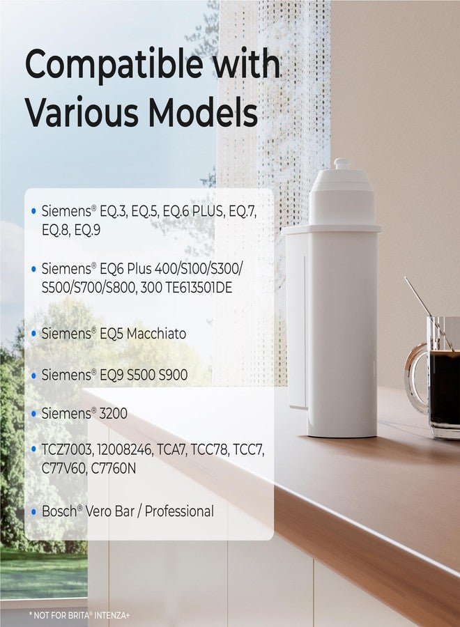 ووتر دروب فلتر مياه القهوة Waterdrop TCZ7003، بديل لفلتر مياه ماكينة الإسبريسو Bosch®، Siemens®، TZ70003، Bosch® TCZ7003، معتمد من TÜV SÜD، عبوة من 3 فلاتر - Image 2