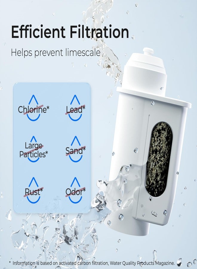 ووتر دروب فلتر مياه القهوة Waterdrop TCZ7003، بديل لفلتر مياه ماكينة الإسبريسو Bosch®، Siemens®، TZ70003، Bosch® TCZ7003، معتمد من TÜV SÜD، عبوة من 3 فلاتر - Image 4