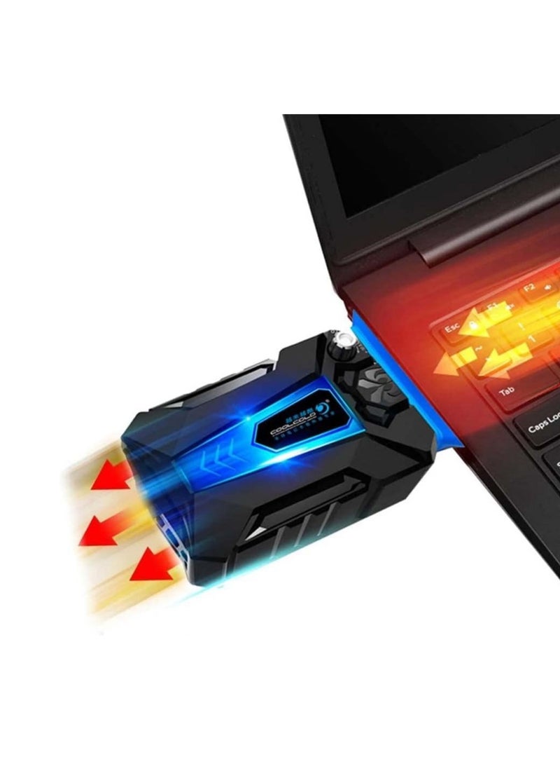 Portable Gaming Laptop Vacuum Cooler Fan USB Power – External Notebook Air Fan – Adjustable Speed 1500 – 3000 ± 10% RPM – Drop temperature 20 – 30 degree For Laptop , Notebook  - Image 2