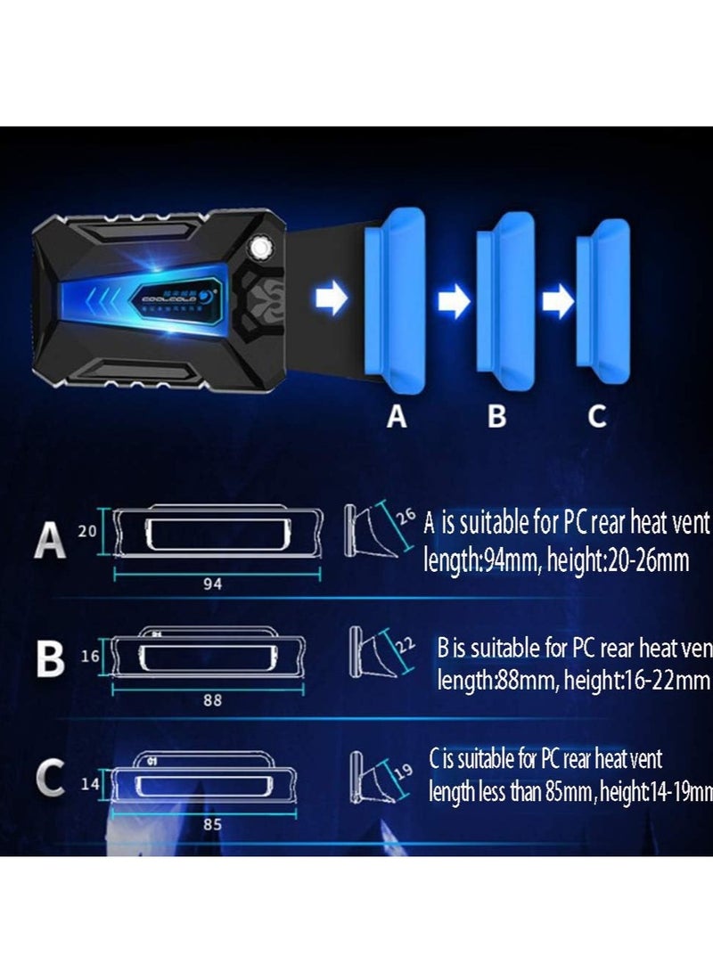 Portable Gaming Laptop Vacuum Cooler Fan USB Power – External Notebook Air Fan – Adjustable Speed 1500 – 3000 ± 10% RPM – Drop temperature 20 – 30 degree For Laptop , Notebook  - Image 3