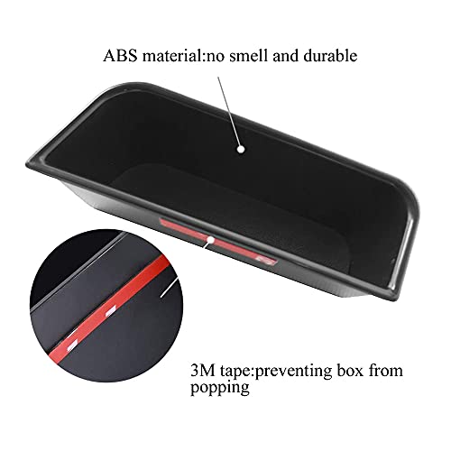 Vesul 4pcs Door Side Storage Box Compatible with Ford Fusion 2013 2014 2015 2016 2017 2018 2019 2020 Armrest Phone Container Door Organizer Handle Pocket ABS Tray Insert Glove Pallet - Image 5