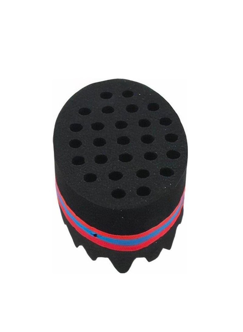 إحساس إسفنجة لف الشعر مزدوجة الجوانب لون أسود/أحمر/أزرق 19سم - Image 2