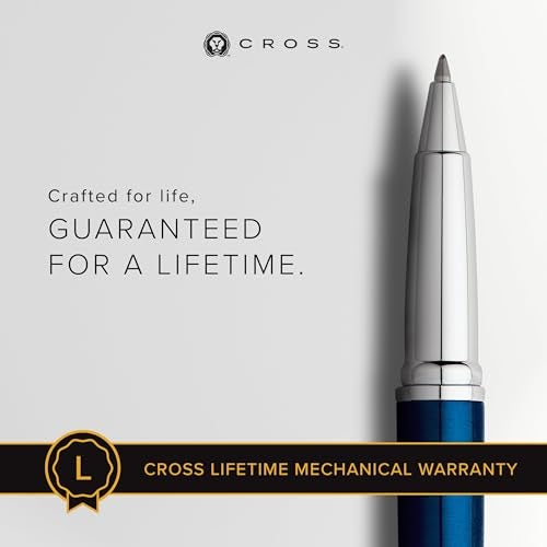 Cross ATX Luxury Translucent Blue Lacquer Rollerball Pen with Modern Metal Finish – Medium Point, Smooth Writing, Presented in Premium Gift Box - Image 3