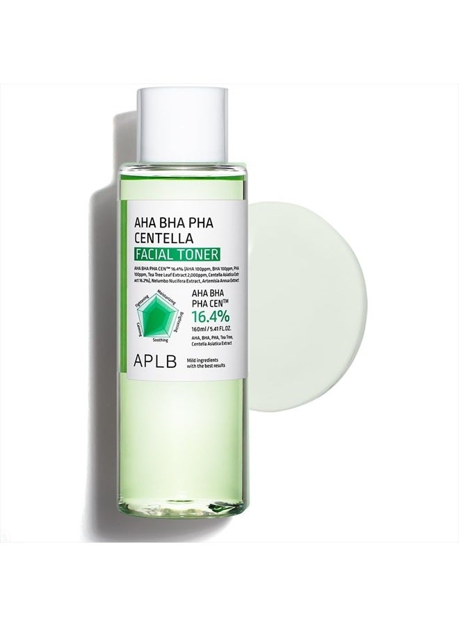 APLB AHA BHA PHA Centella Facial Toner | AHA BHA PHA CEN™ 16.4% 5.41 FL.OZ/Korean Skincare, Exfoliant, Replenishing Moisture, Revitalize for Gentle and Improve Skin Texture  - Image 1