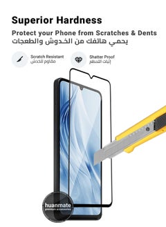 huanmate Xiaomi Redmi 13C 5G Screen Protector – Premium Edge to Edge Tempered Glass, High Transparency, Delicate Touch, Anti-Explosion, Smooth Arc Edges, Easy Installation  - Image 4