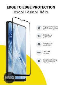 huanmate Xiaomi Redmi 13C 5G Screen Protector – Premium Edge to Edge Tempered Glass, High Transparency, Delicate Touch, Anti-Explosion, Smooth Arc Edges, Easy Installation  - Image 2