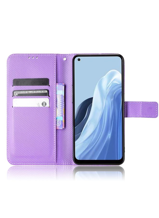 S-TOP Case For OPPO Reno7 A Diamond Texture Leather Phone Case - Image 4