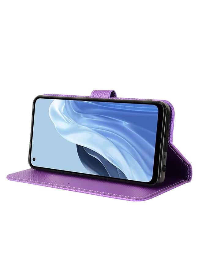 S-TOP Case For OPPO Reno7 A Diamond Texture Leather Phone Case - Image 5
