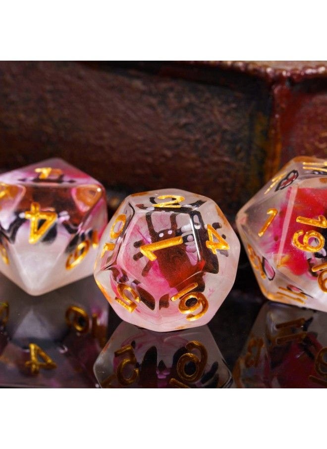 cusdie 7Die Dnd Dice Polyhedral Dice Set Filled With Animal For Role Playing Game Dungeons And Dragons D&D Dice Mtg Pathfinder (Black Spider)  - Image 5