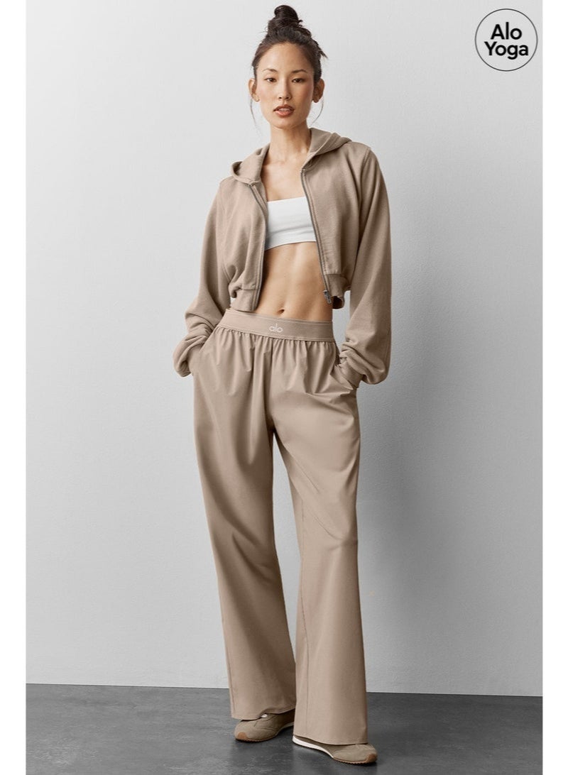 ALO Yoga apricot color high waist wide leg trousers - Image 5