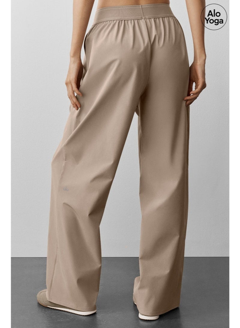 ALO Yoga apricot color high waist wide leg trousers - Image 2
