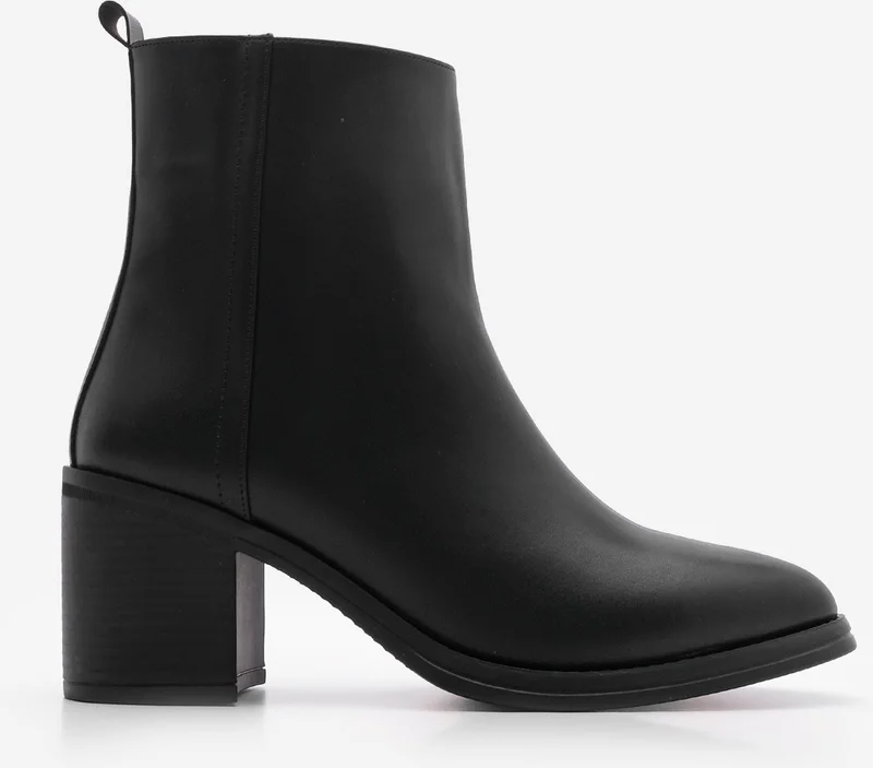 MARJIN Women's High Heel Boots Pointed Toe Zippered Cerin
