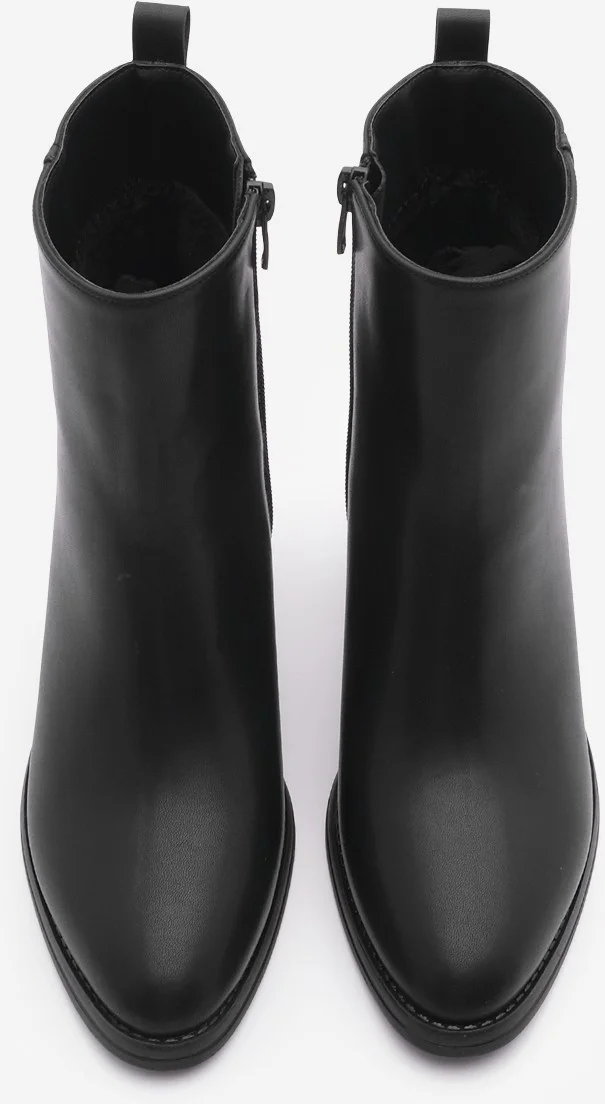 MARJIN Women's High Heel Boots Pointed Toe Zippered Cerin