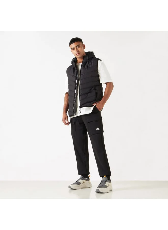 Kappa Kappa Quilted Sleeveless Zip Through Jacket with Hood and Pockets