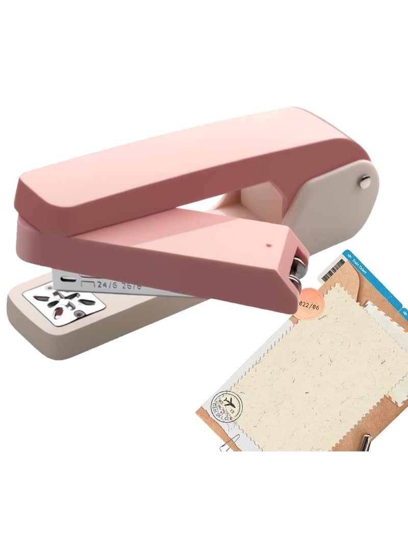 Generic Rotating arm binding machine, 360 ° rotating booklet binding machine, 20-25 sheets, 24/6 needles (pink)  - Image 1