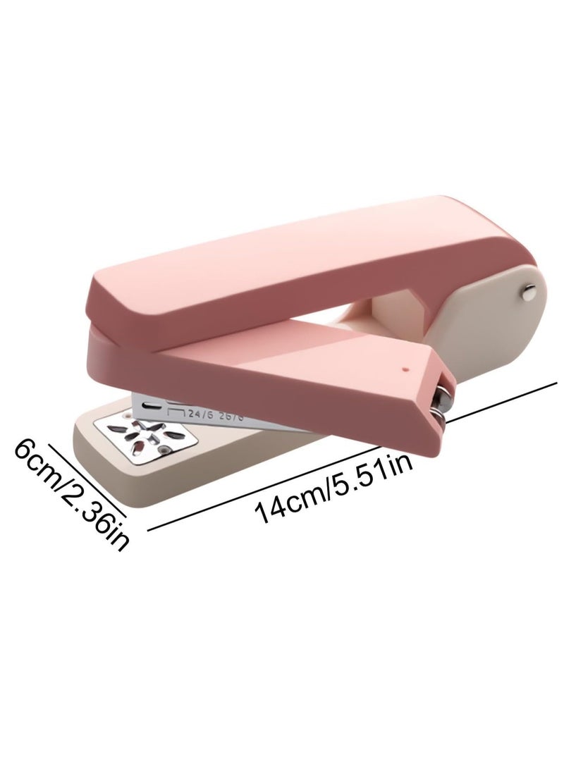Generic Rotating arm binding machine, 360 ° rotating booklet binding machine, 20-25 sheets, 24/6 needles (pink)  - Image 2