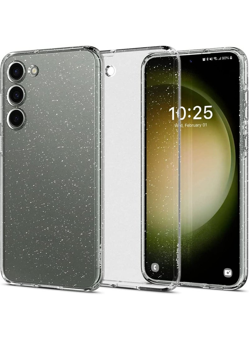 Spigen Liquid Crystal Glitter for Samsung Galaxy S23 Case Cover - Crystal Quartz - Image 1