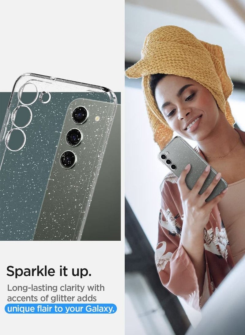 Spigen Liquid Crystal Glitter for Samsung Galaxy S23 Case Cover - Crystal Quartz - Image 5