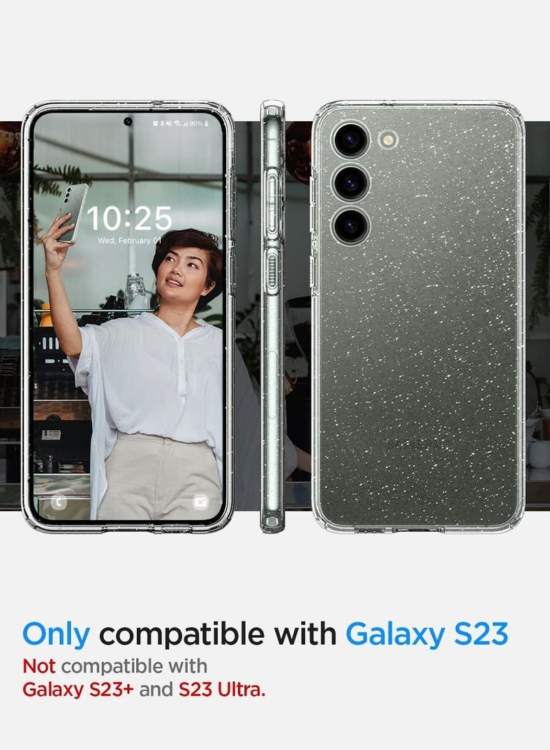 Spigen Liquid Crystal Glitter for Samsung Galaxy S23 Case Cover - Crystal Quartz - Image 2