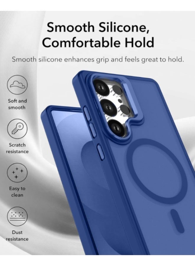 إيغوروف حافظة واقية Samsung S26 Ultra Stand، متوافقة مع وظيفة MagSafe المغناطيسية غطاء خلفي مغناطيسي شبه شفاف ومقاوم للصدمات، جاذبية مغناطيسية قوية لحماية شاملة مناسب لهاتف Galaxy S26 Ultra 5G (أزرق) - Image 5