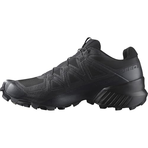 Salomon Men’s Speedcross Trail Running Shoes - Black/Black/Quiet Shade - 11.5 - Image 1