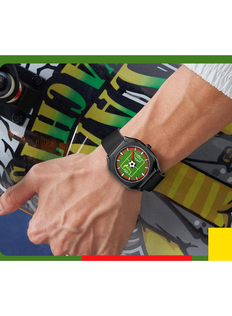 SINOBI World Cup Fans Supplies Football Watch Boys Sports Watch Student Silicone Strap Fashion Watch - Image 3